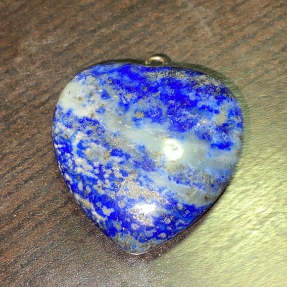 BOGO 🎃Natural Lapiz Heart-Shaped Pendant/ Charm - Picture 3 of 13
